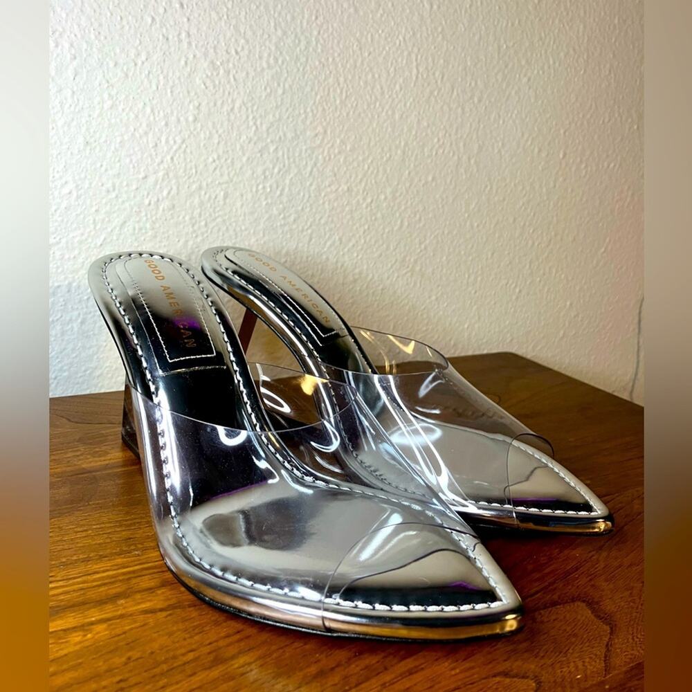 NWT Good American women’s Cinderella heels‎ proms shoes fancy dress